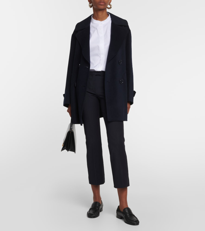 S Max Mara Umanita Cotton-blend Pants In Black