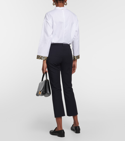 S Max Mara Umanita Cotton-blend Pants In Black