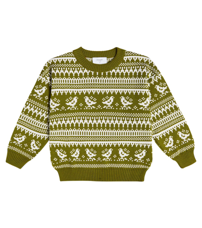 Shop Paade Mode Intarsia Wool-blend Sweater In Green