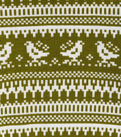 Paade Mode Intarsia Wool-blend Sweater In Green