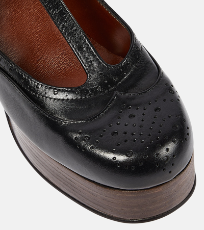 See By Chloé Aria Leather Platform Pumps In Black