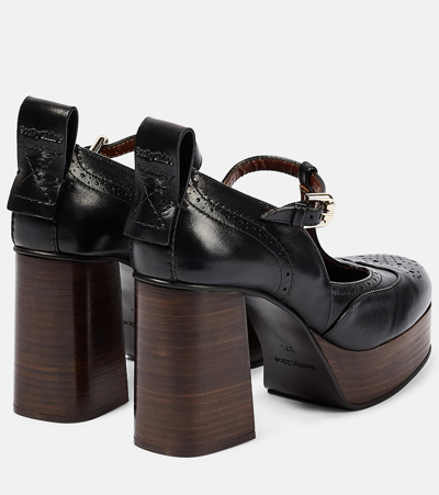 See By Chloé Aria Leather Platform Pumps In Black