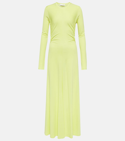 Shop Proenza Schouler White Label Cutout Jersey Maxi Dress In Green