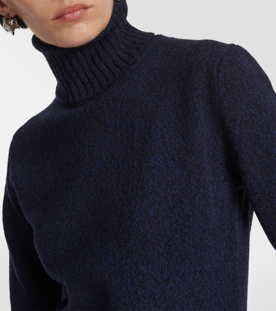 Ami Alexandre Mattiussi Ami De Caur Cashmere And Wool Sweater In Blue