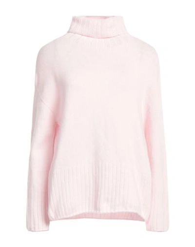 Shop Aragona Woman Turtleneck Light Pink Size 8 Wool, Cashmere