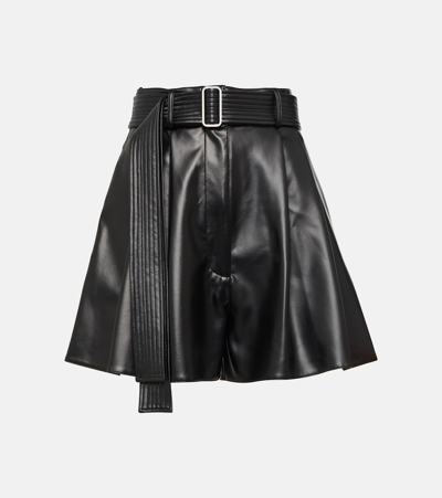 Shop Alex Perry Pace High-rise Pleated Shorts In Black