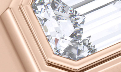 Shop Hautecarat Emerald Cut Lab Created Diamond Signet Ring In 18k Rose Gold