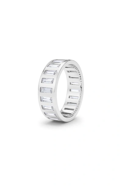 Shop Hautecarat Baguette Lab Created Diamond Eternity Band Ring In 18k White Gold