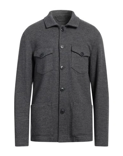 Shop Altea Man Shirt Lead Size L Virgin Wool In Grey