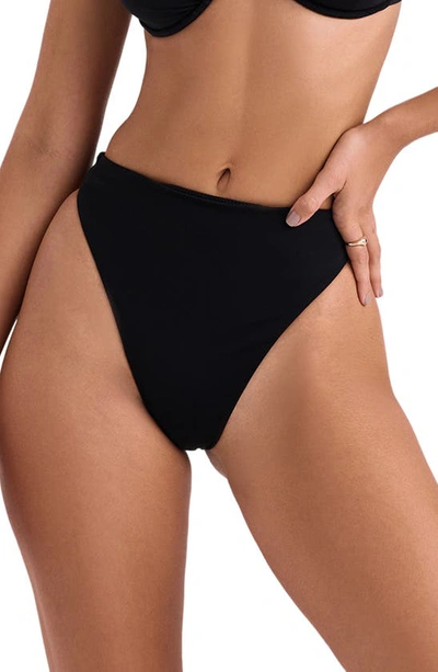 House Of Cb High Waist Bikini Bottoms In Black