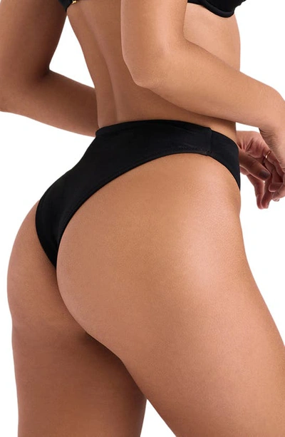 House Of Cb High Waist Bikini Bottoms In Black