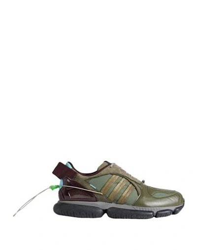 Shop Adidas Originals Adidas Man Sneakers Military Green Size 8 Leather, Textile Fibers