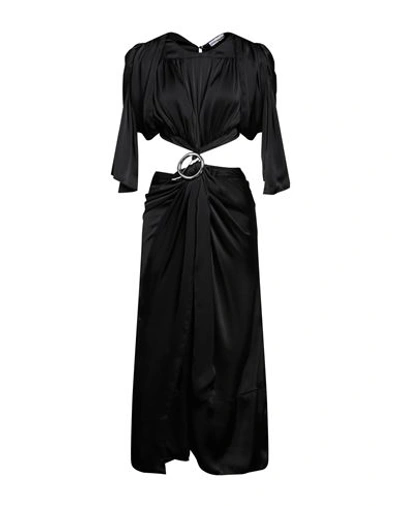 Rabanne Paco  Woman Midi Dress Black Size 12 Polyester In Black