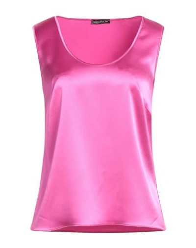Shop Sartoria 74 Woman Top Fuchsia Size 4 Triacetate, Polyethylene In Pink