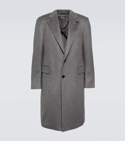 Shop Lardini Cashmere Coat In Grey