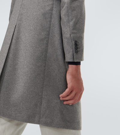 Shop Lardini Cashmere Coat In Grey