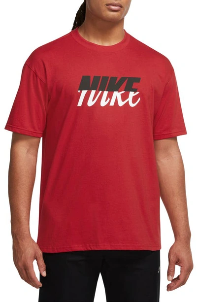 Shop Nike Max90 Graphic T-shirt In University Red