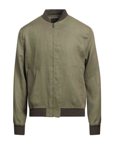 Liu •jo Man Man Jacket Military Green Size M Linen In Green
