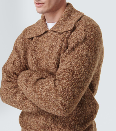 Shop Dries Van Noten Wool-blend Sweater In Brown