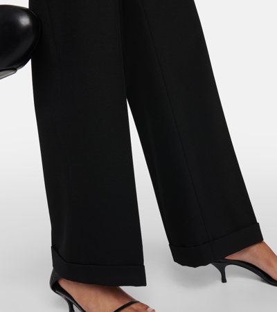 Shop Totême Straight Wool-blend Pants In Black