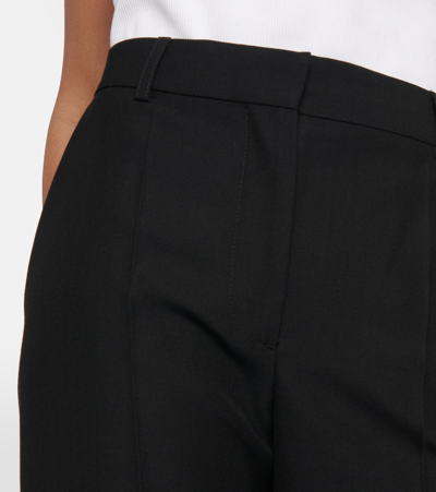 Shop Totême Straight Wool-blend Pants In Black