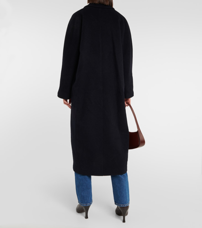 Shop Blazé Milano Moroseta Wool And Alpaca-blend Coat In Blue