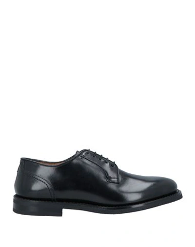 Shop Fabi Man Lace-up Shoes Black Size 8 Soft Leather