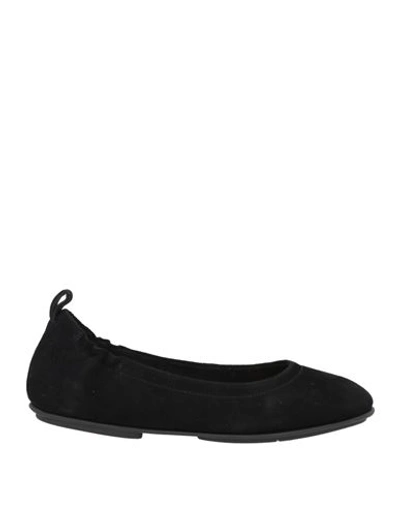 Shop Fitflop Woman Ballet Flats Black Size 7.5 Soft Leather