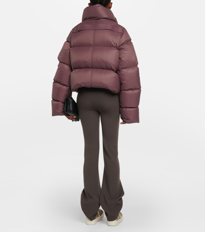 Shop Rick Owens Funnel Neck Puffer Jacket In Purple