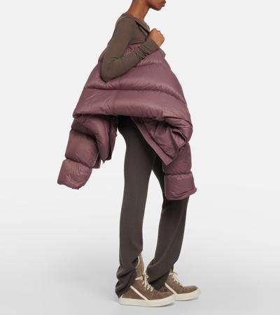 Shop Rick Owens Funnel Neck Puffer Jacket In Purple