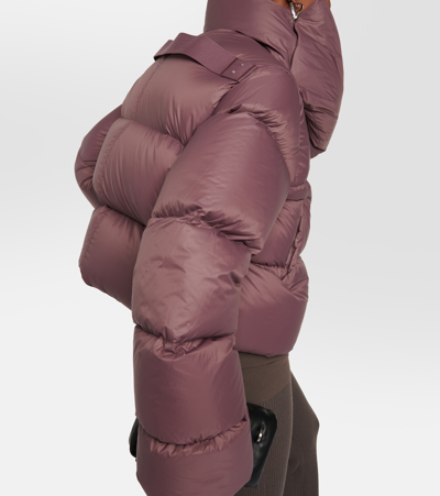 Shop Rick Owens Funnel Neck Puffer Jacket In Purple