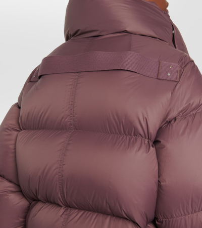 Shop Rick Owens Funnel Neck Puffer Jacket In Purple