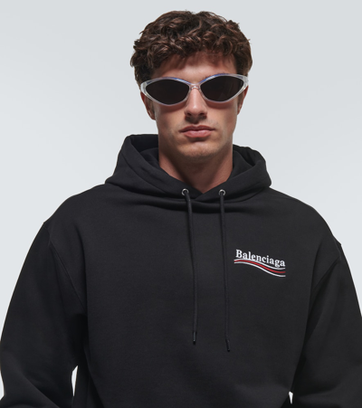 Balenciaga 90s Oval Sunglasses In Grey