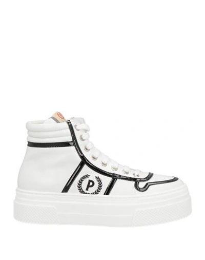 Pollini Woman Sneakers White Size 11 Textile Fibers In White