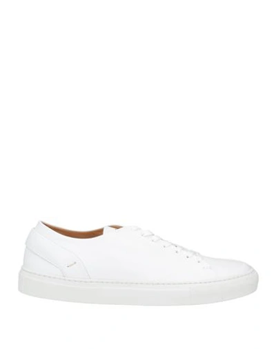 Shop Manifatture Etrusche Man Sneakers White Size 7 Soft Leather