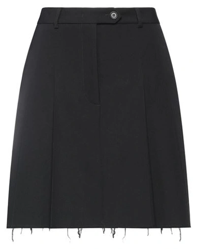 Shop Aspesi Woman Mini Skirt Black Size 6 Virgin Wool
