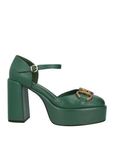Shop Jeannot Woman Pumps Emerald Green Size 10 Soft Leather