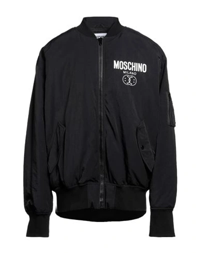 Shop Moschino Man Jacket Black Size 40 Polyamide, Polyester, Viscose, Elastane