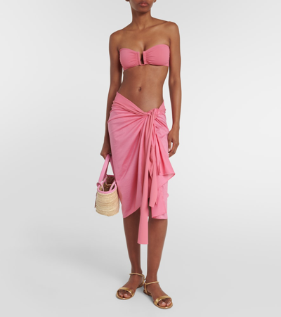 Shop Eres Tanagra Cotton Jersey Beach Cover-up In Pink
