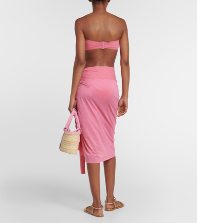 Shop Eres Tanagra Cotton Jersey Beach Cover-up In Pink