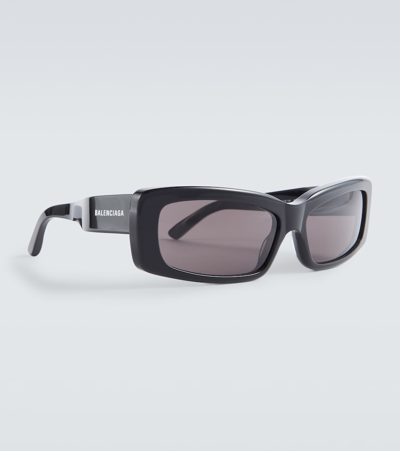 Balenciaga Oversized Rectangular Sunglasses In Black