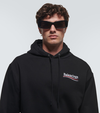Balenciaga Oversized Rectangular Sunglasses In Black