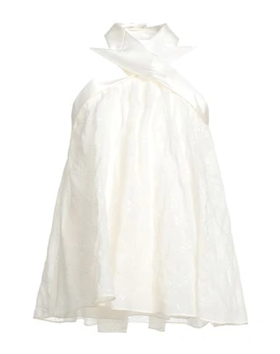Shop Brunello Cucinelli Woman Top Ivory Size M Silk, Polyester, Elastane In White