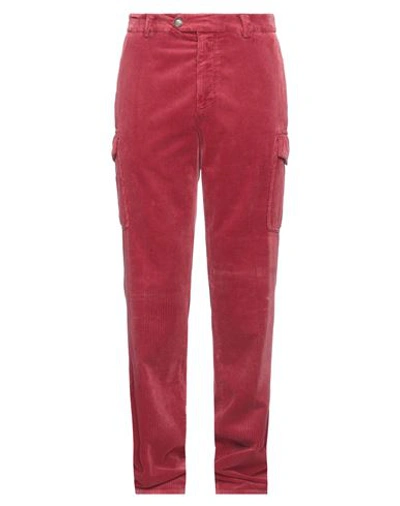 Shop Brunello Cucinelli Man Pants Garnet Size 36 Cotton In Red