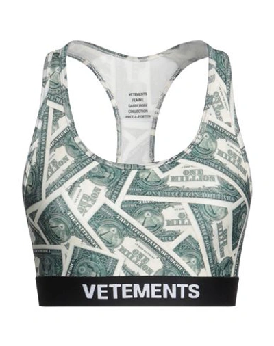 Vetements Woman Top Emerald Green Size M Polyamide, Elastane In Green