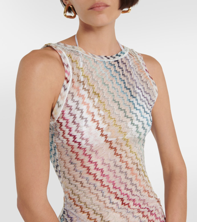 Shop Missoni Zig-zag Maxi Dress In Multicoloured