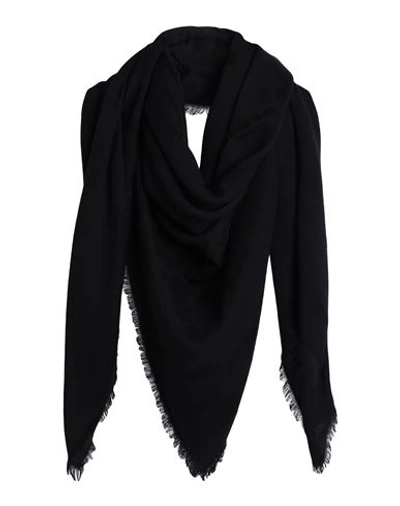 Shop Alexander Mcqueen Woman Scarf Black Size - Wool