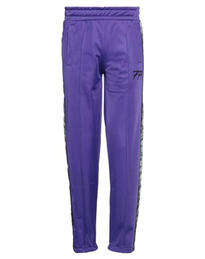 Shop Triplosettewear Man Pants Purple Size L Polyester