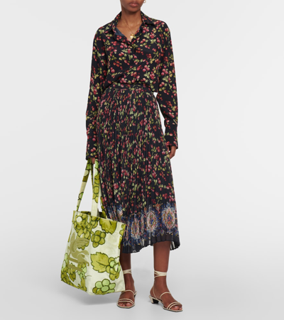 PEGASO皮革边饰托特包