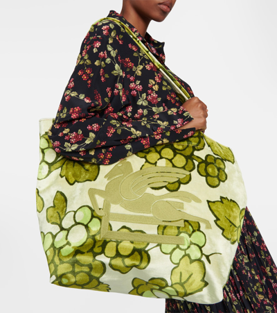 PEGASO皮革边饰托特包